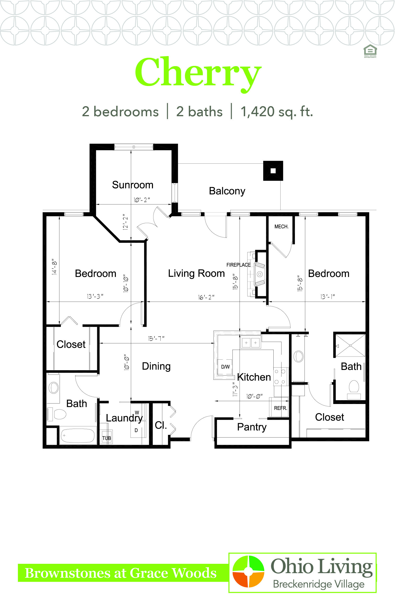 OLBV Brownstones at Grace Woods Floor Plan Cherry