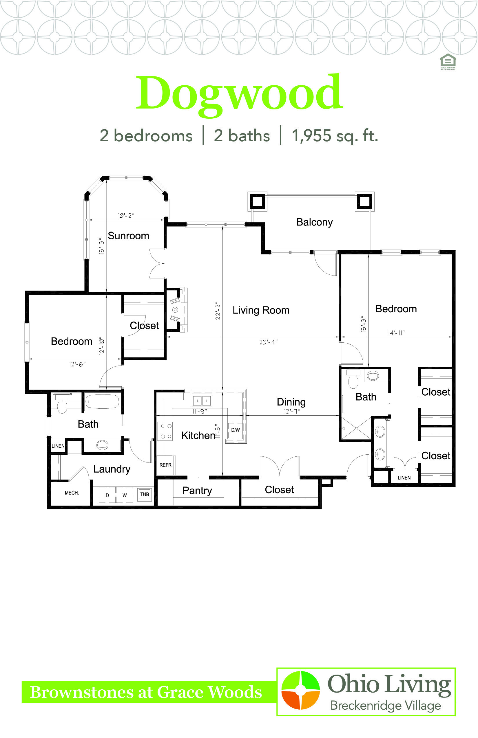 OLBV Brownstones at Grace Woods Floor Plan Dogwood