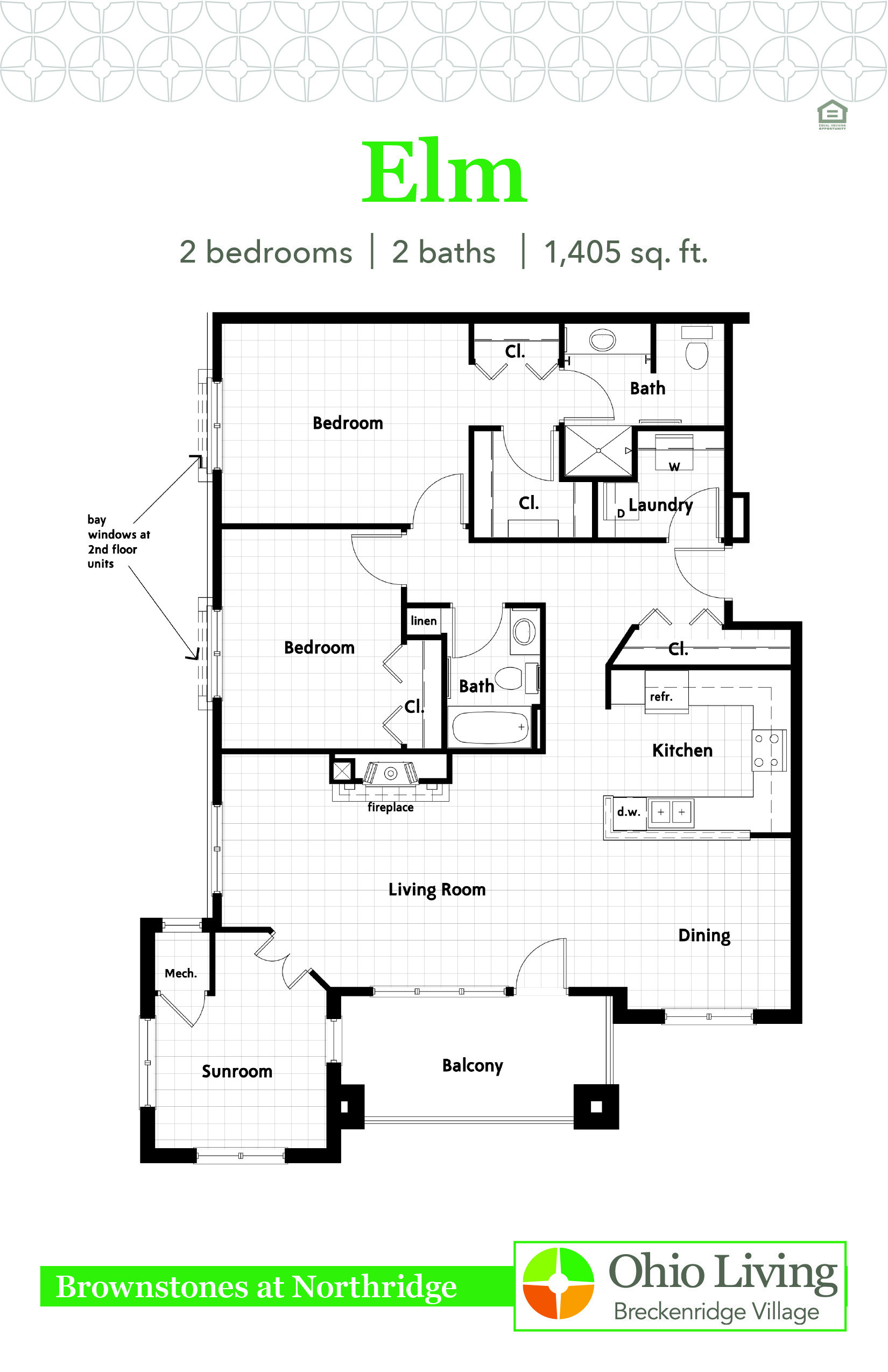 OLBV Brownstones at Northridge Floor Plan Elm-1