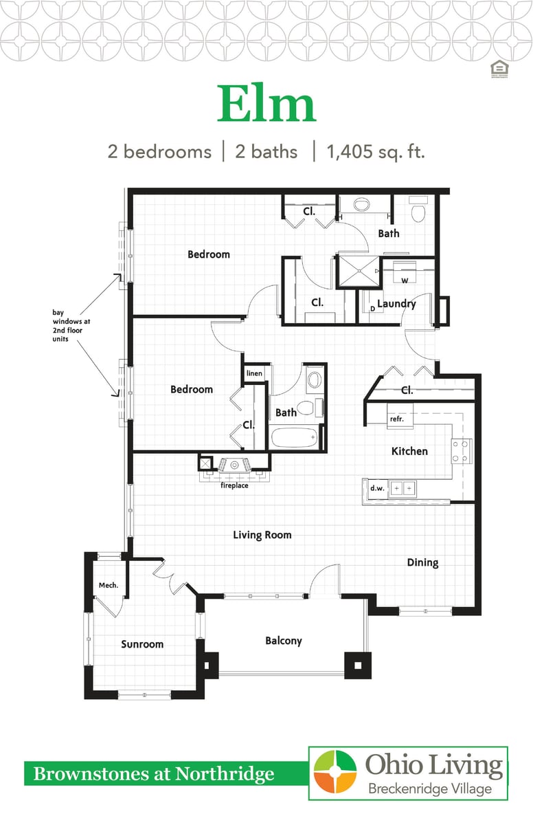 OLBV Brownstones at Northridge Floor Plan Elm-1