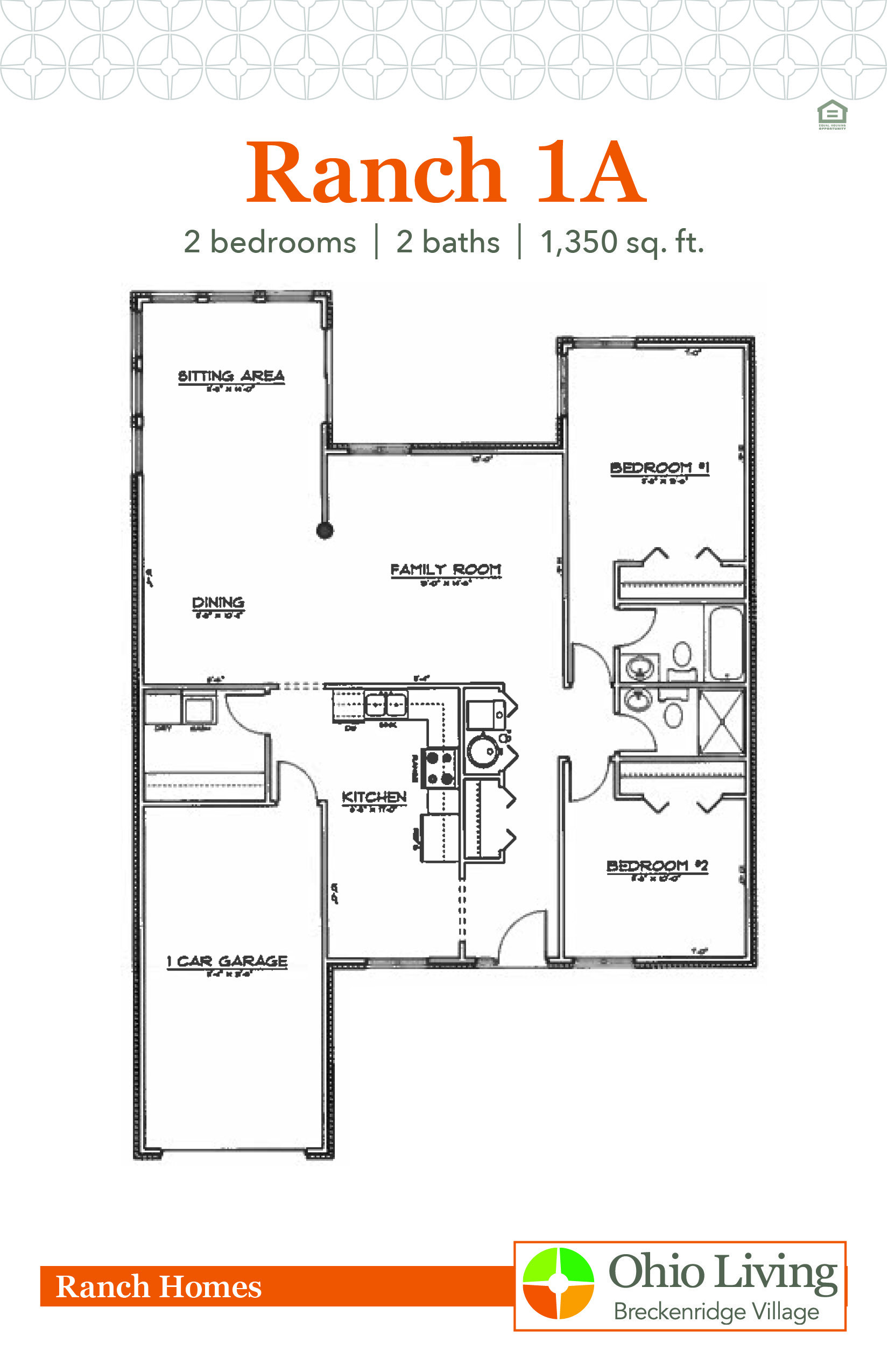 OLBV Ranch Floor Plan 1A