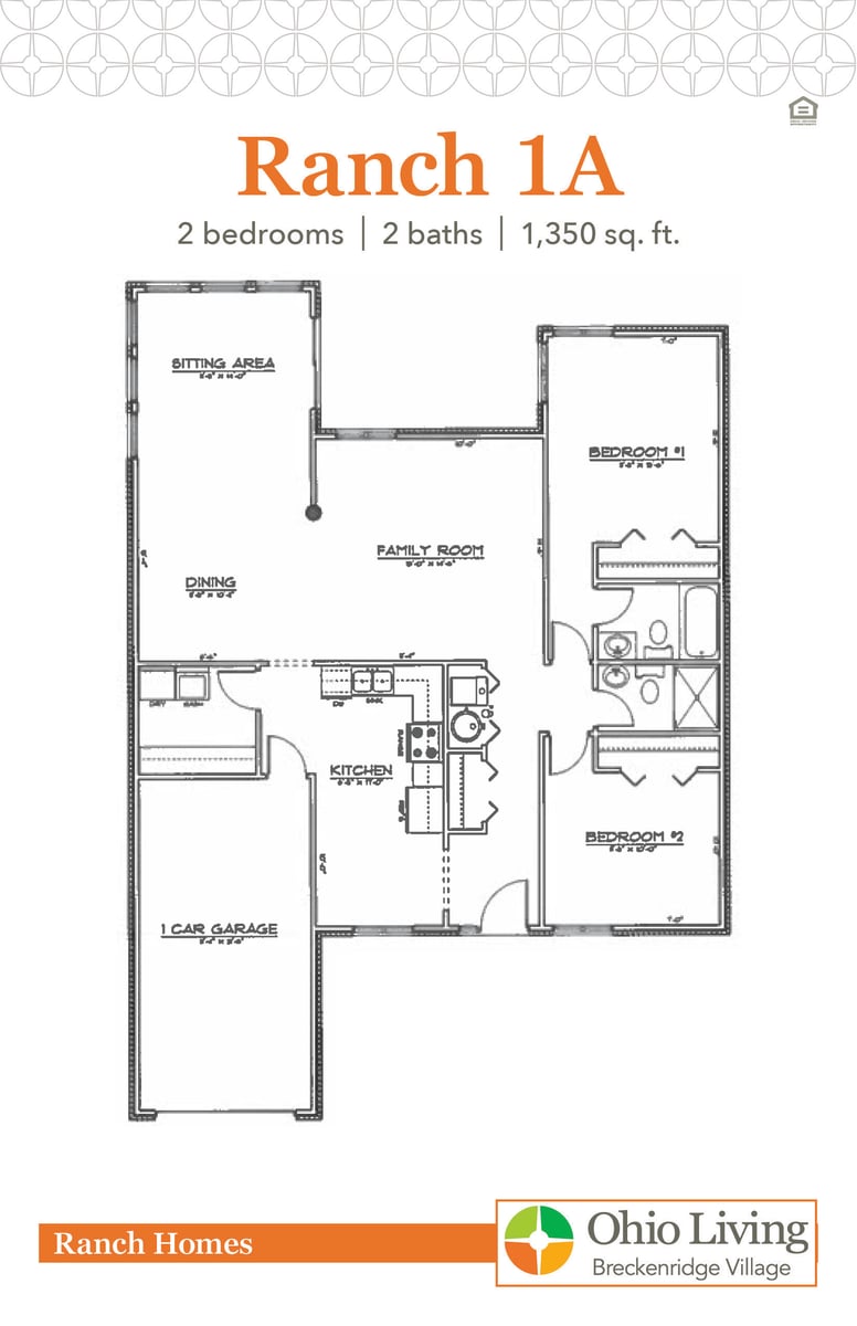 OLBV Ranch Floor Plan 1A