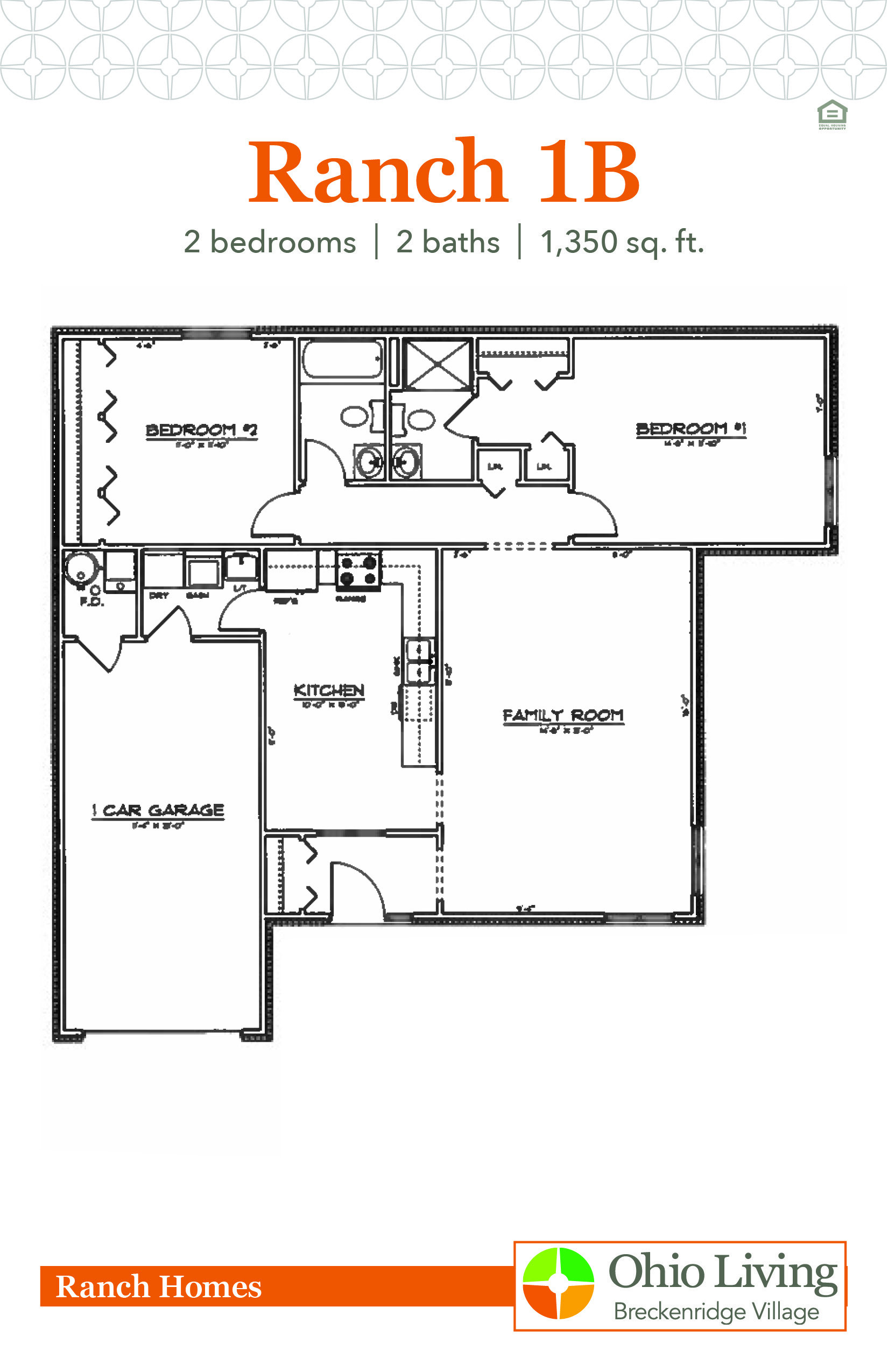 OLBV Ranch Floor Plan 1B