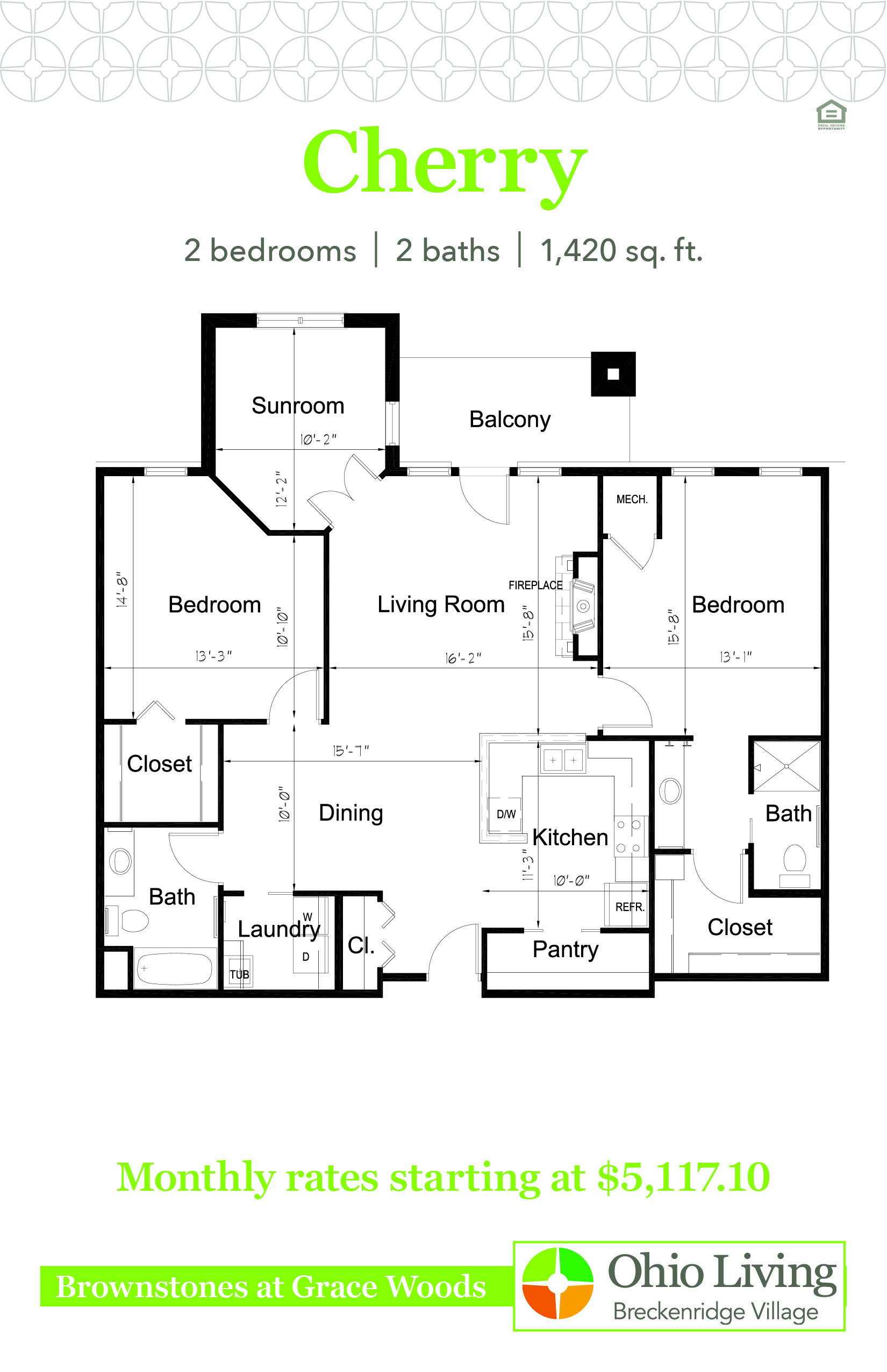 OLBV Brownstones at Grace Woods Floor Plans with Price Cherry
