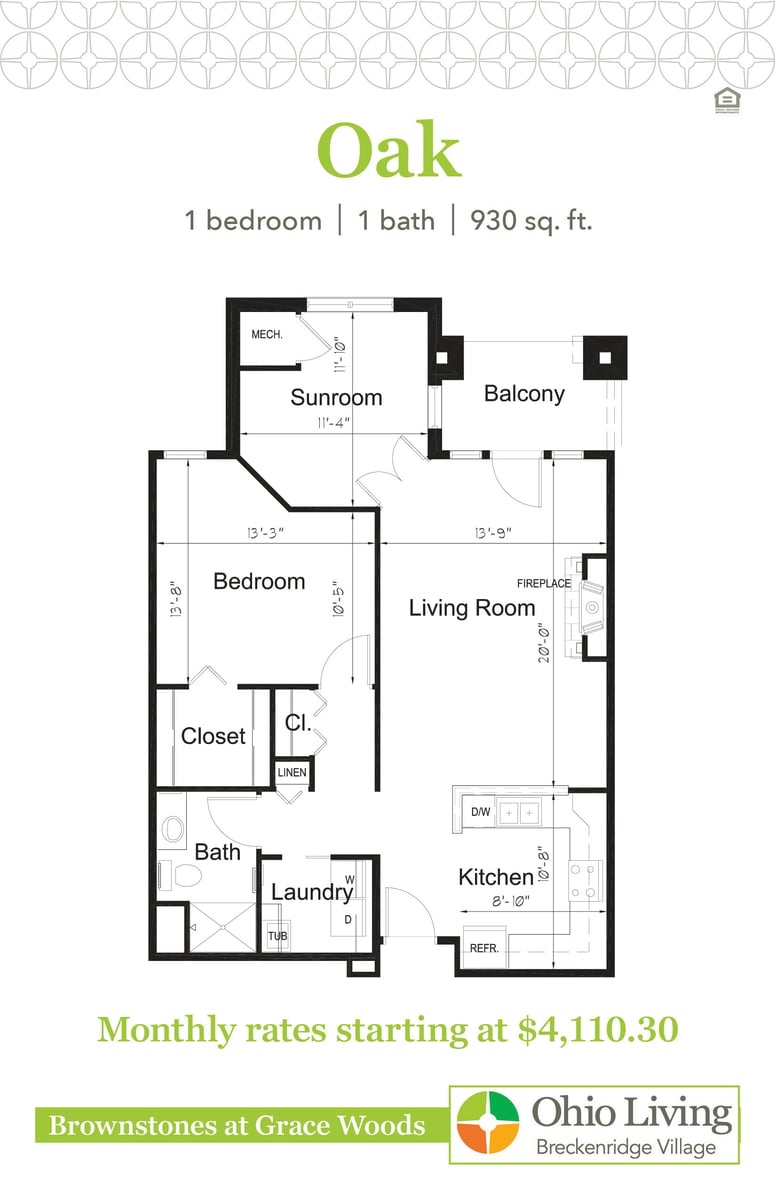 OLBV Brownstones at Grace Woods Floor Plans with Price Oak