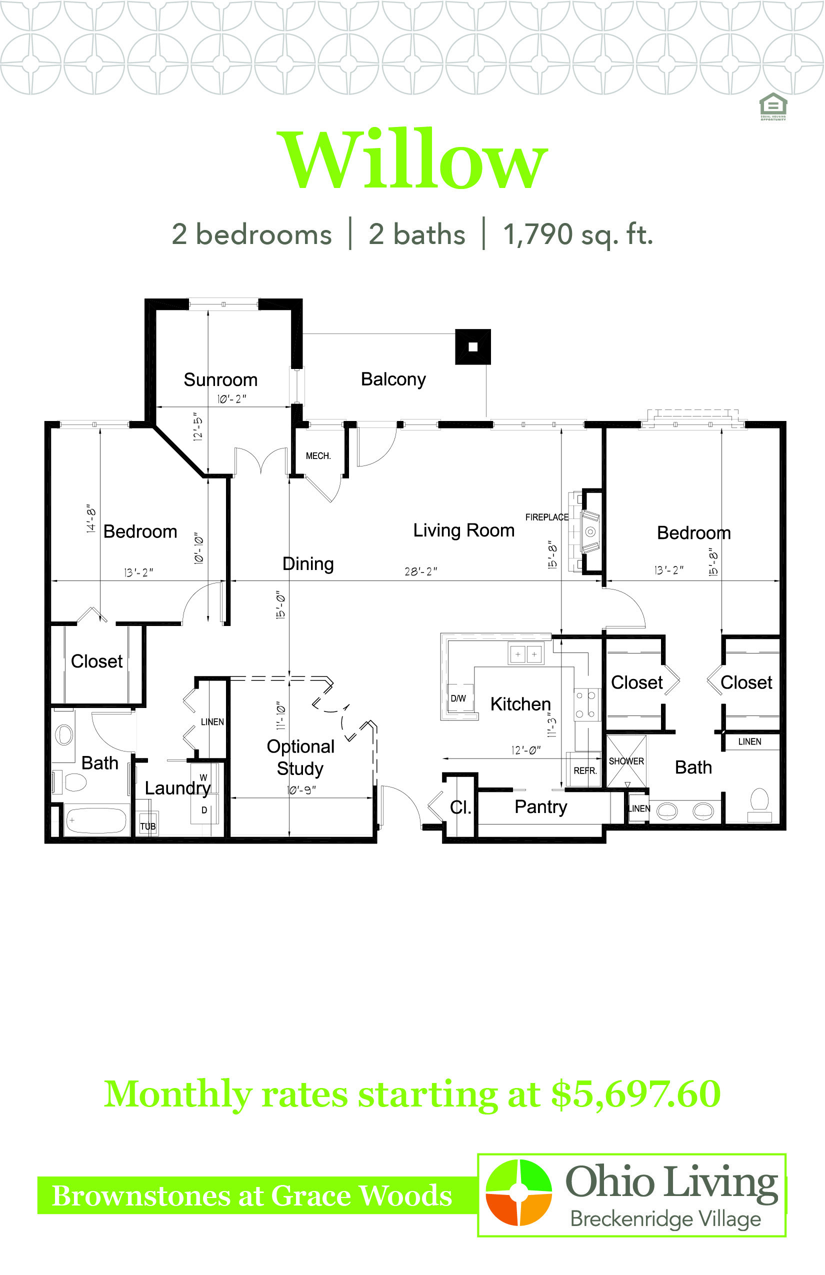 OLBV Brownstones at Grace Woods Floor Plans with Price Willow