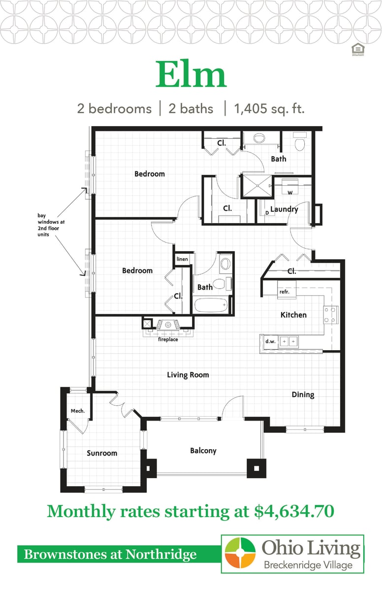 OLBV Brownstones at Northridge Floor Plans with Price Elm