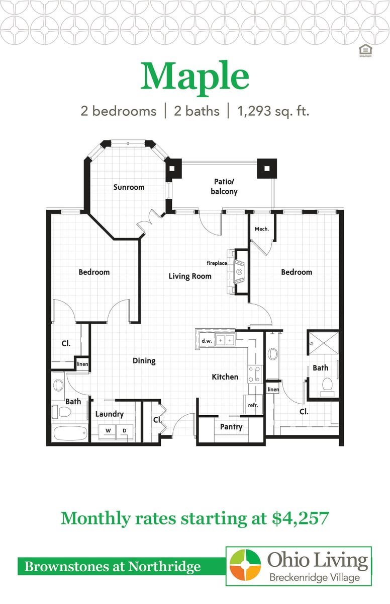 OLBV Brownstones at Northridge Floor Plans with Price Maple