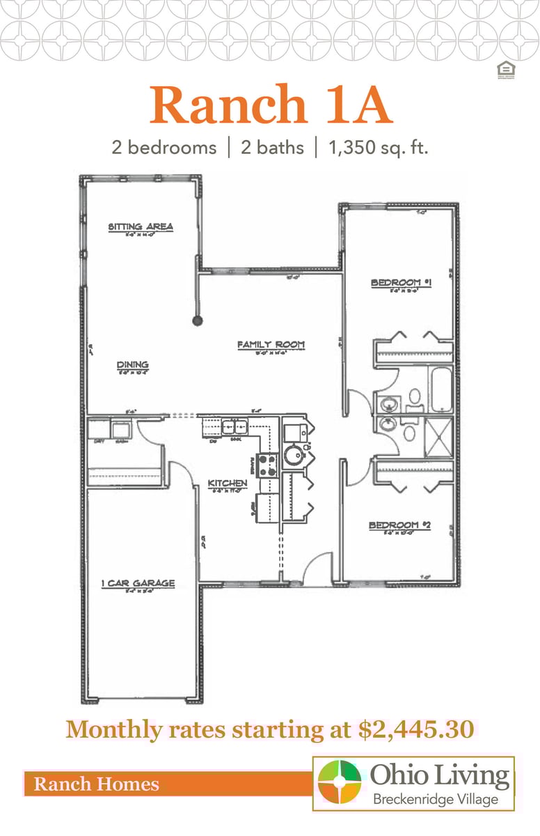 OLBV Ranch Floor Plans with Price 1A