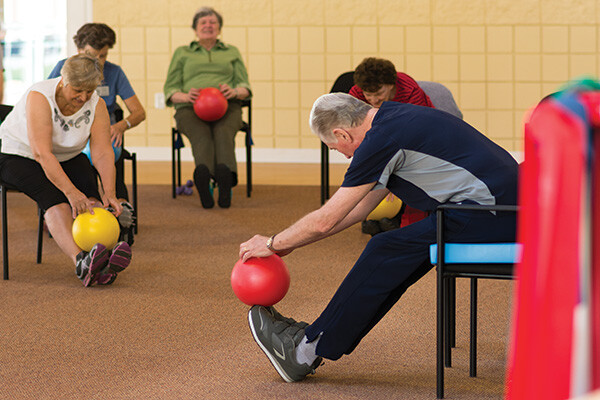 Group exercise at the Veale Wellness Center & Aquatic Center