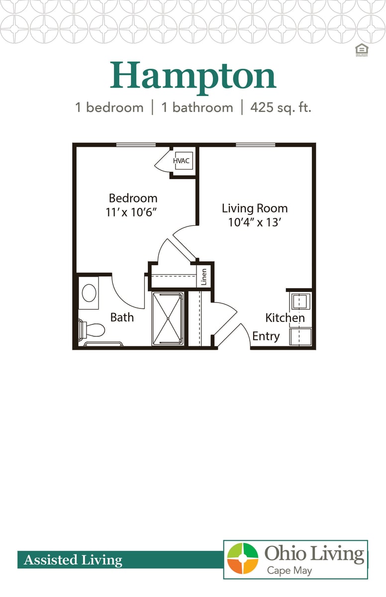 OLCM Assisted Living Floor Plan Hampton