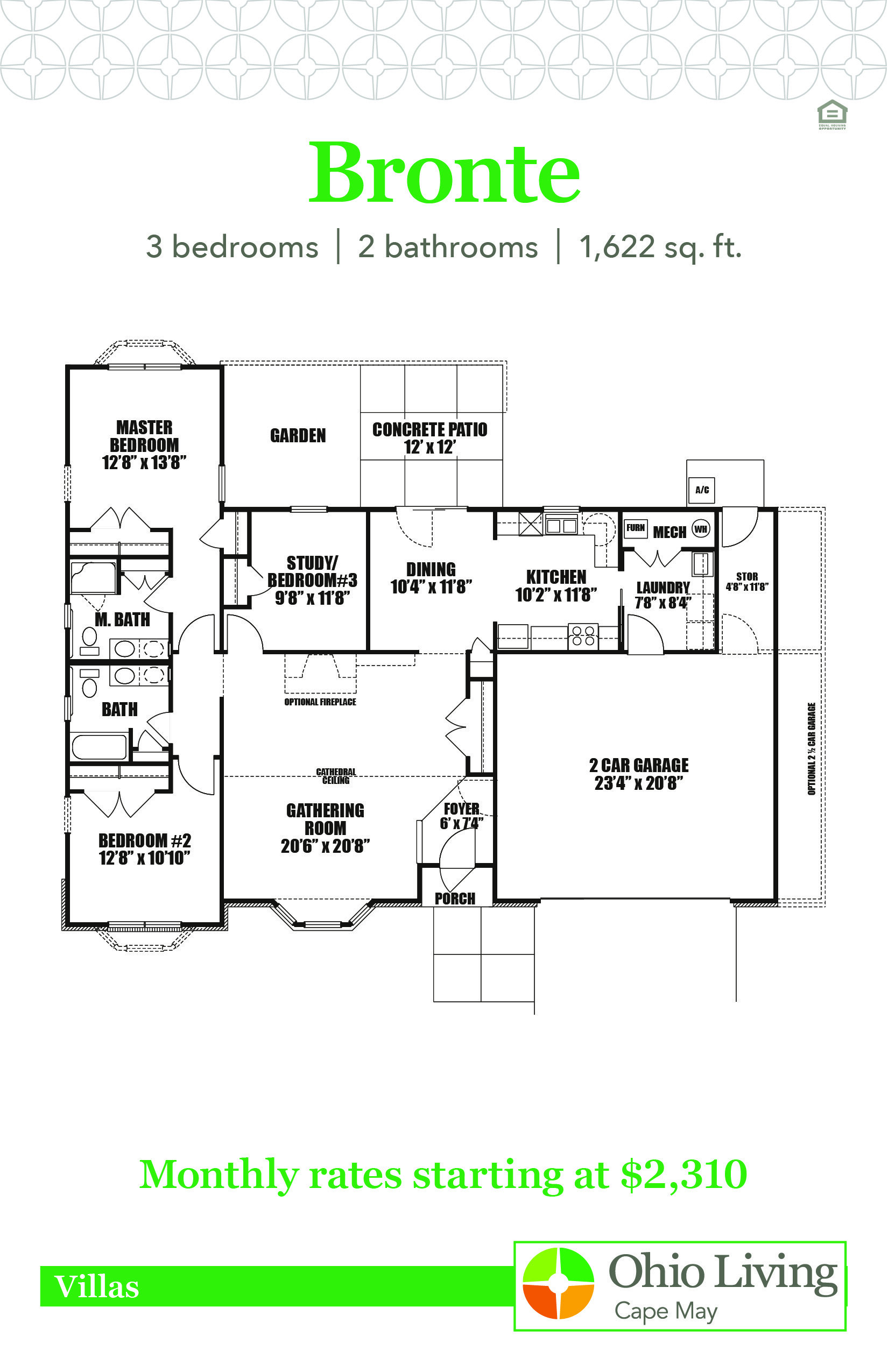 OLCM Villa Floor Plans with Price Bronte