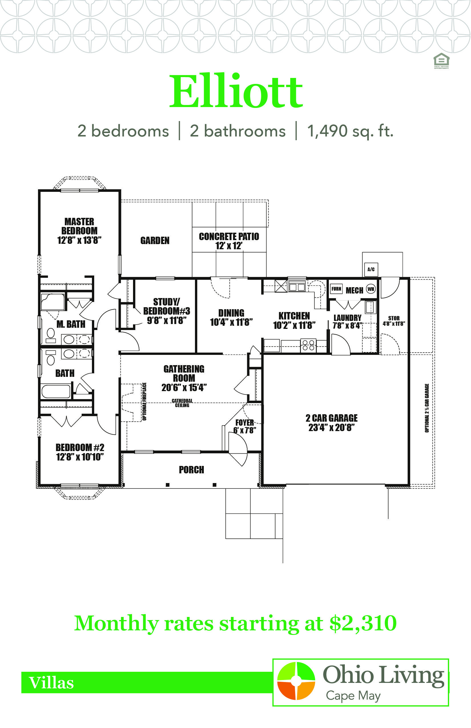 OLCM Villa Floor Plans with Price Elliott