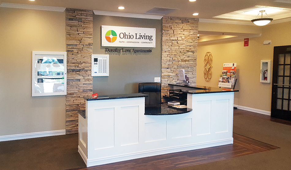 Apartment Lobby and Reception Desk