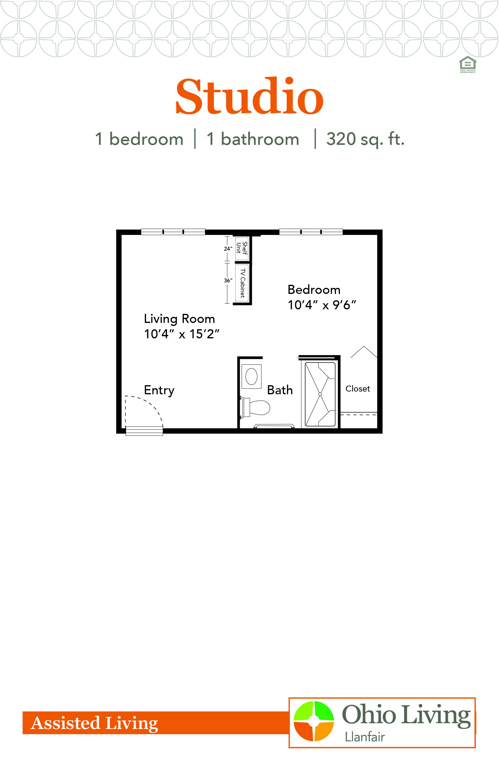 Assisted Living Apartment Floor Plan Studio