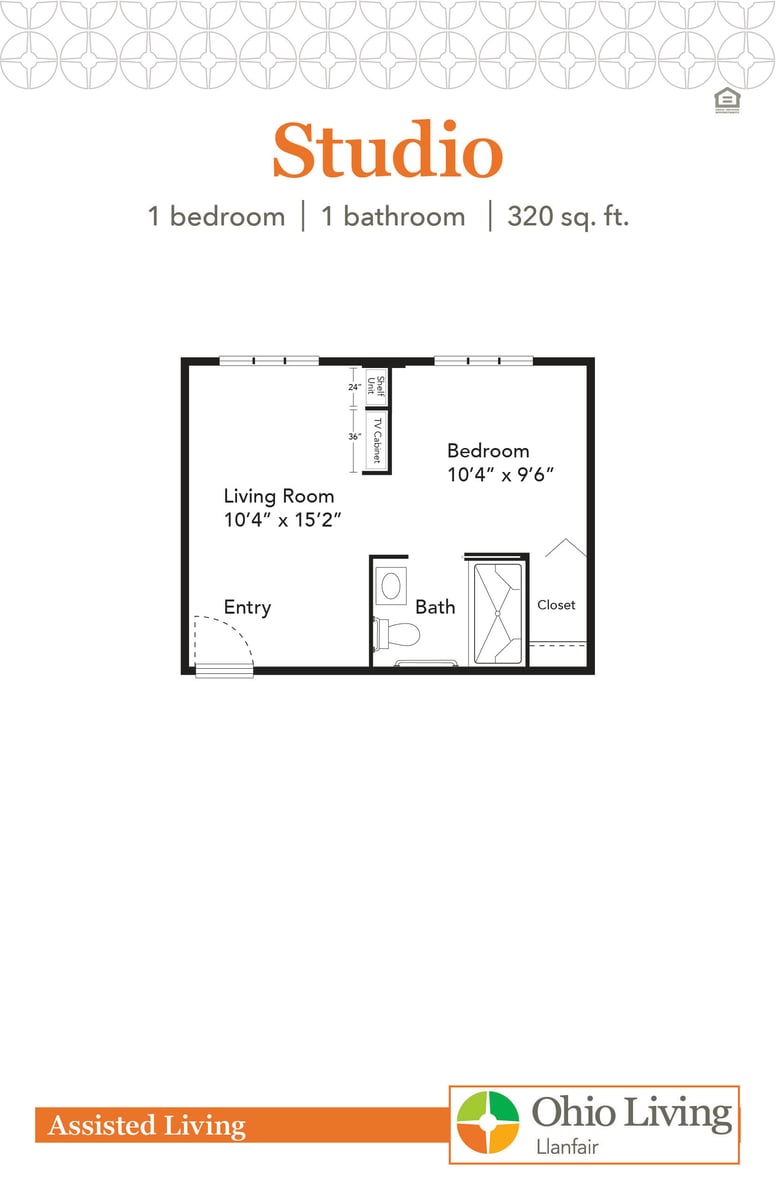 Assisted Living Apartment Floor Plan Studio