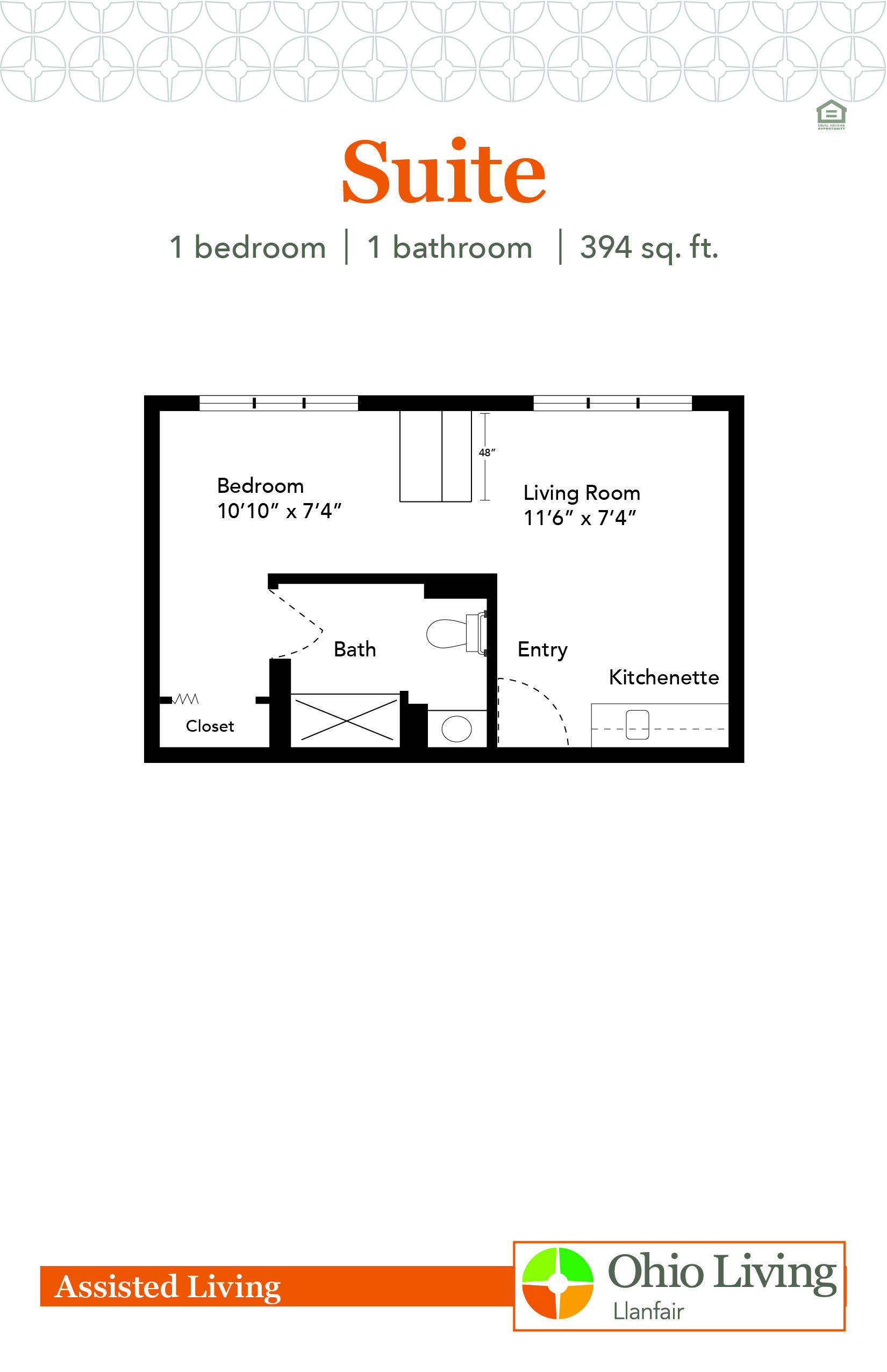 Assisted Living Apartment Floor Plan Suite