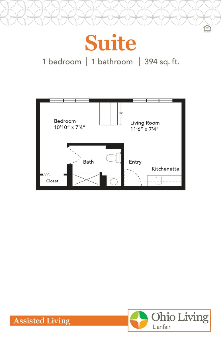 Assisted Living Apartment Floor Plan Suite