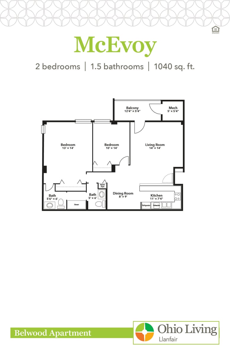 OLLF Belwood Apartment Floor Plan McEvoy