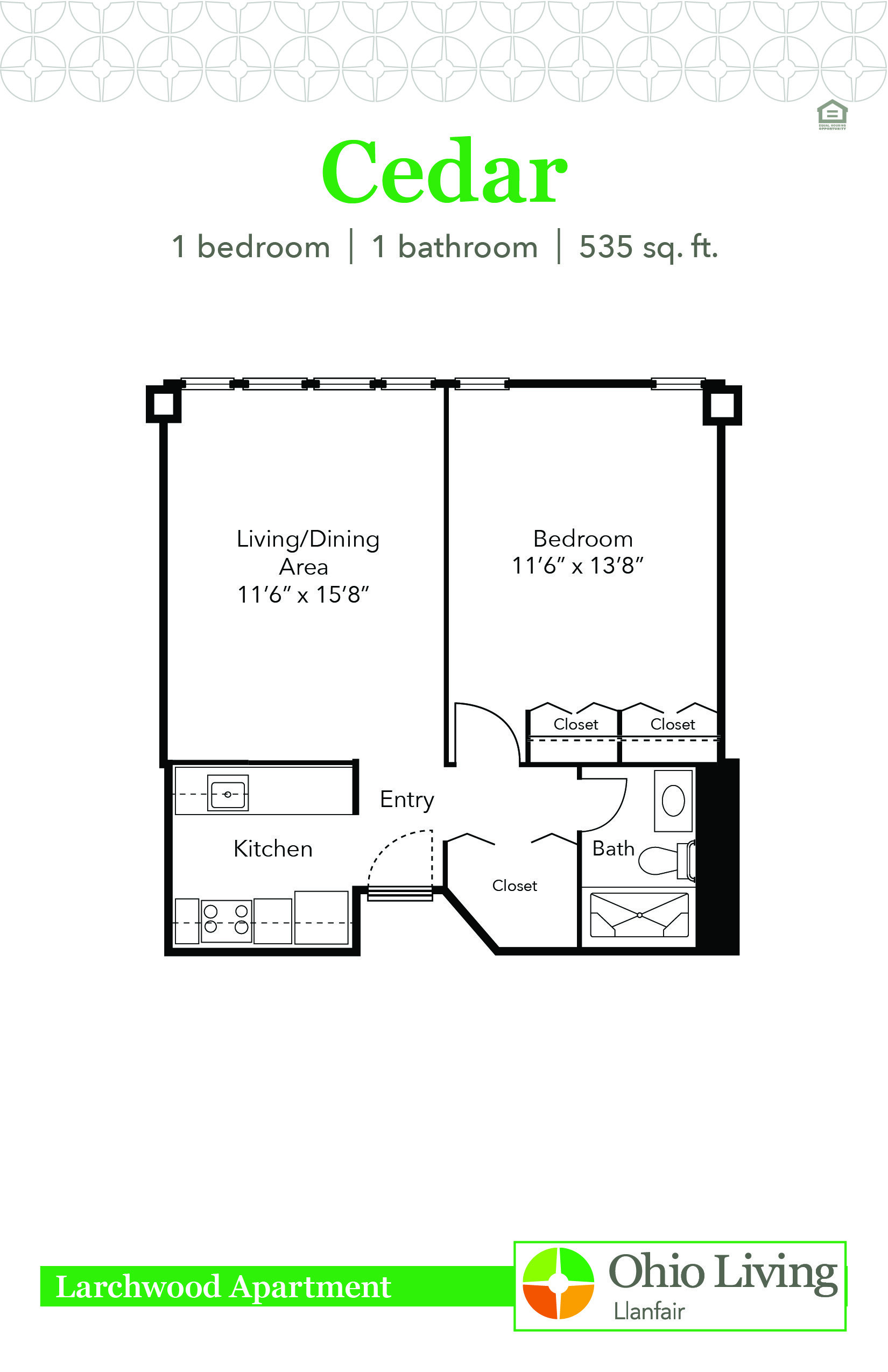 OLLF Larchwood Apartment Floor Plan Cedar