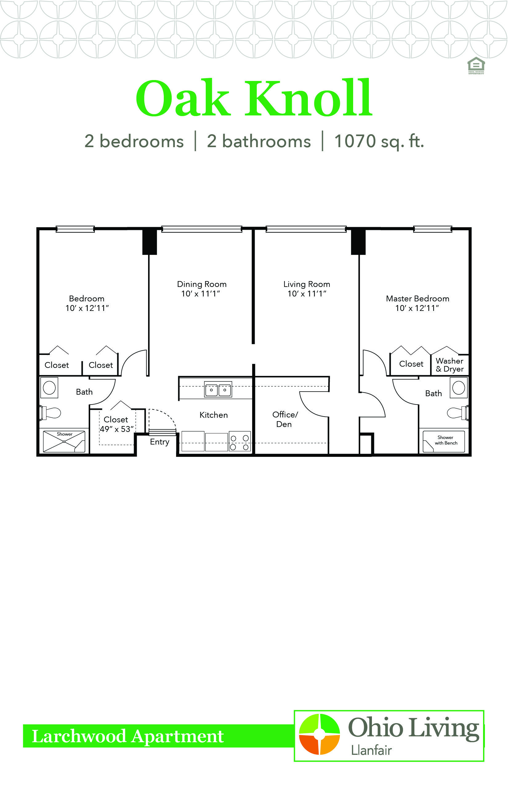OLLF Larchwood Apartment Floor Plan Oak Knoll
