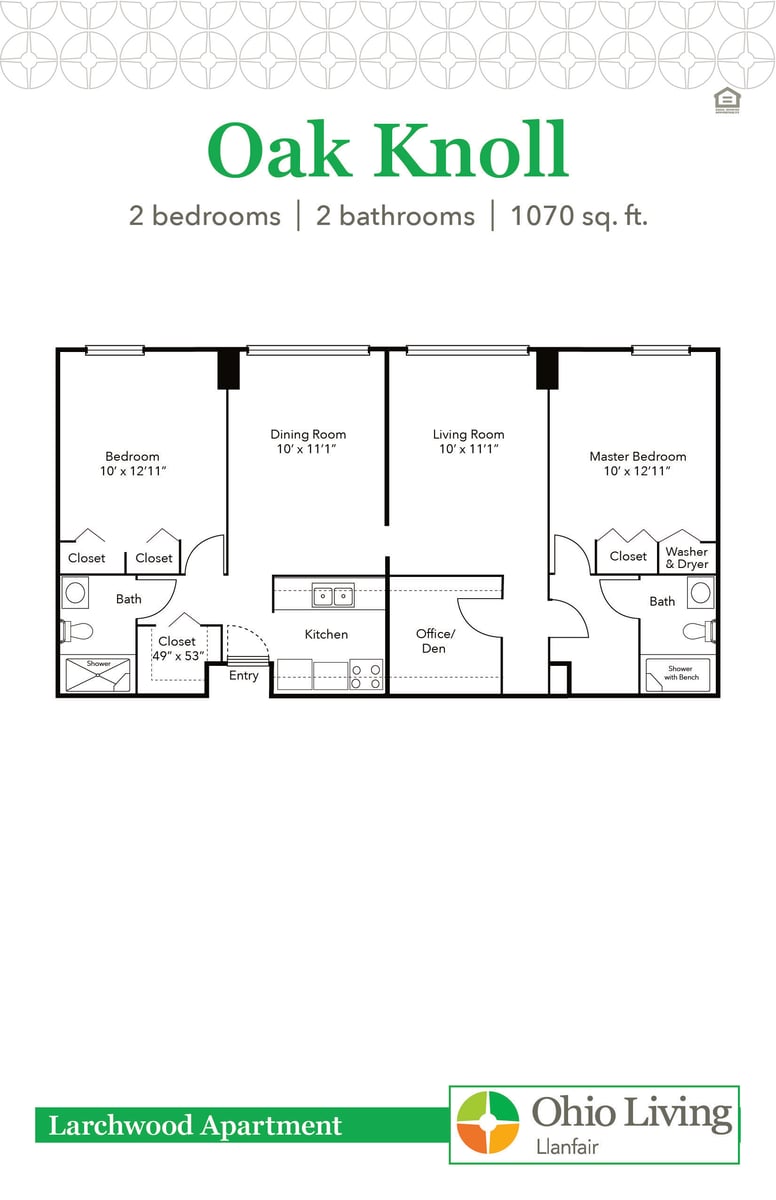OLLF Larchwood Apartment Floor Plan Oak Knoll