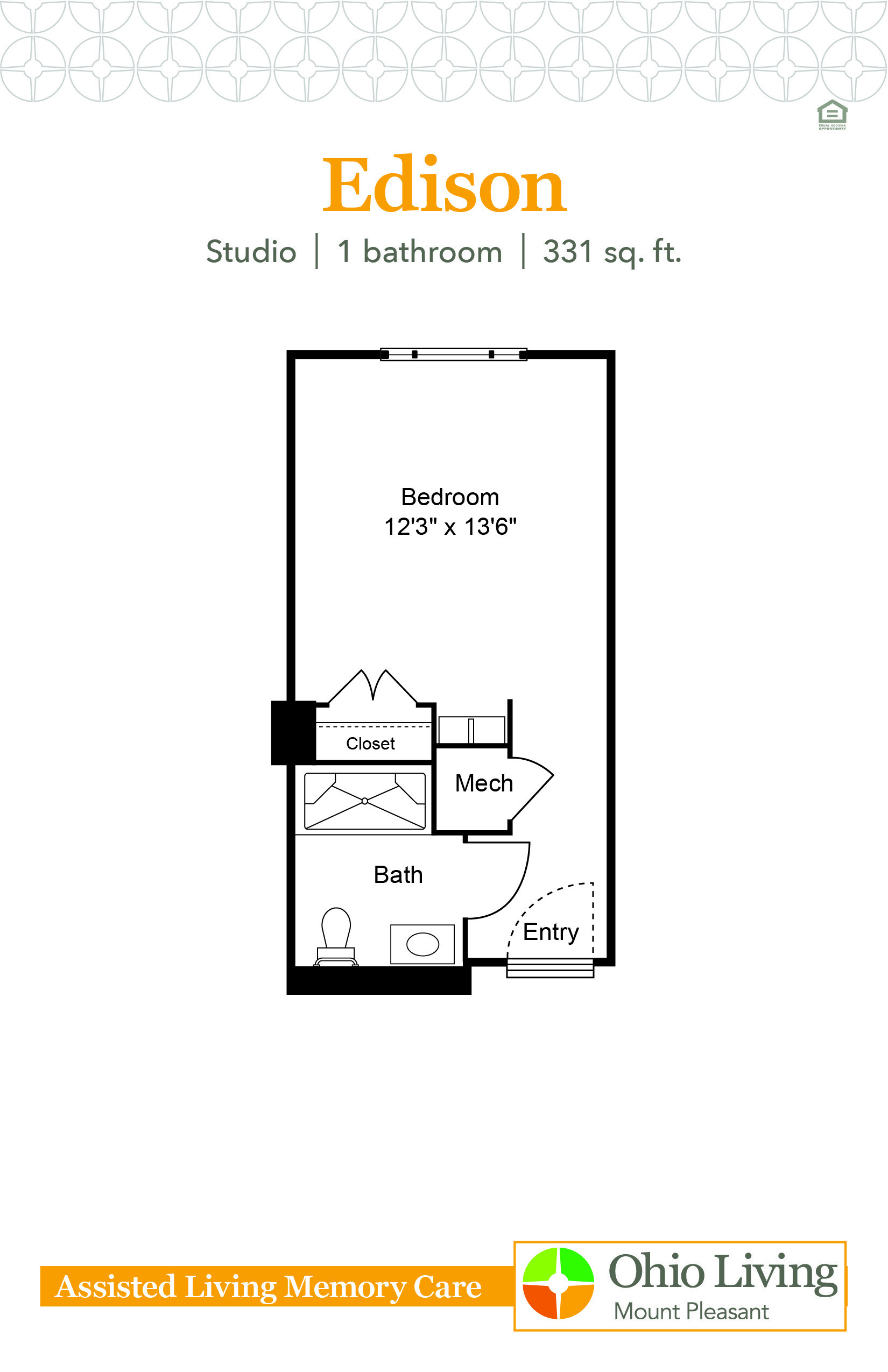 OLMP Assisted Living Memory Care Floor Plan Edison