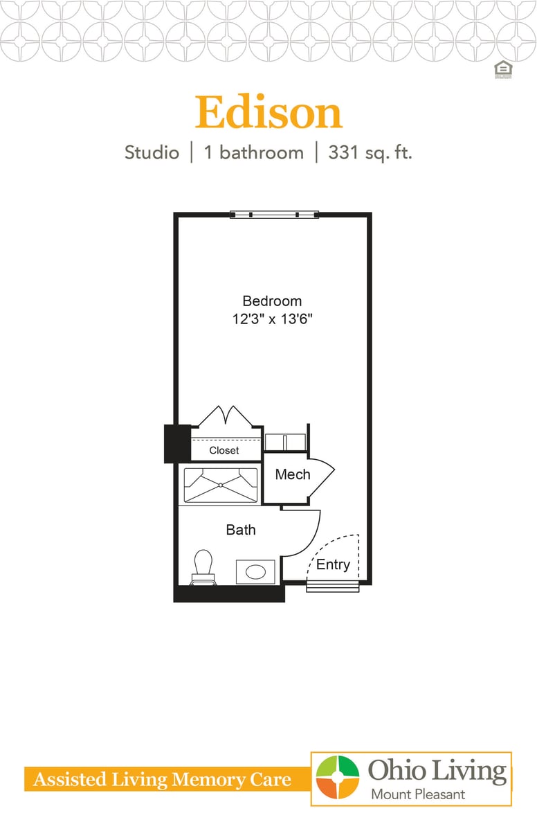 OLMP Assisted Living Memory Care Floor Plan Edison