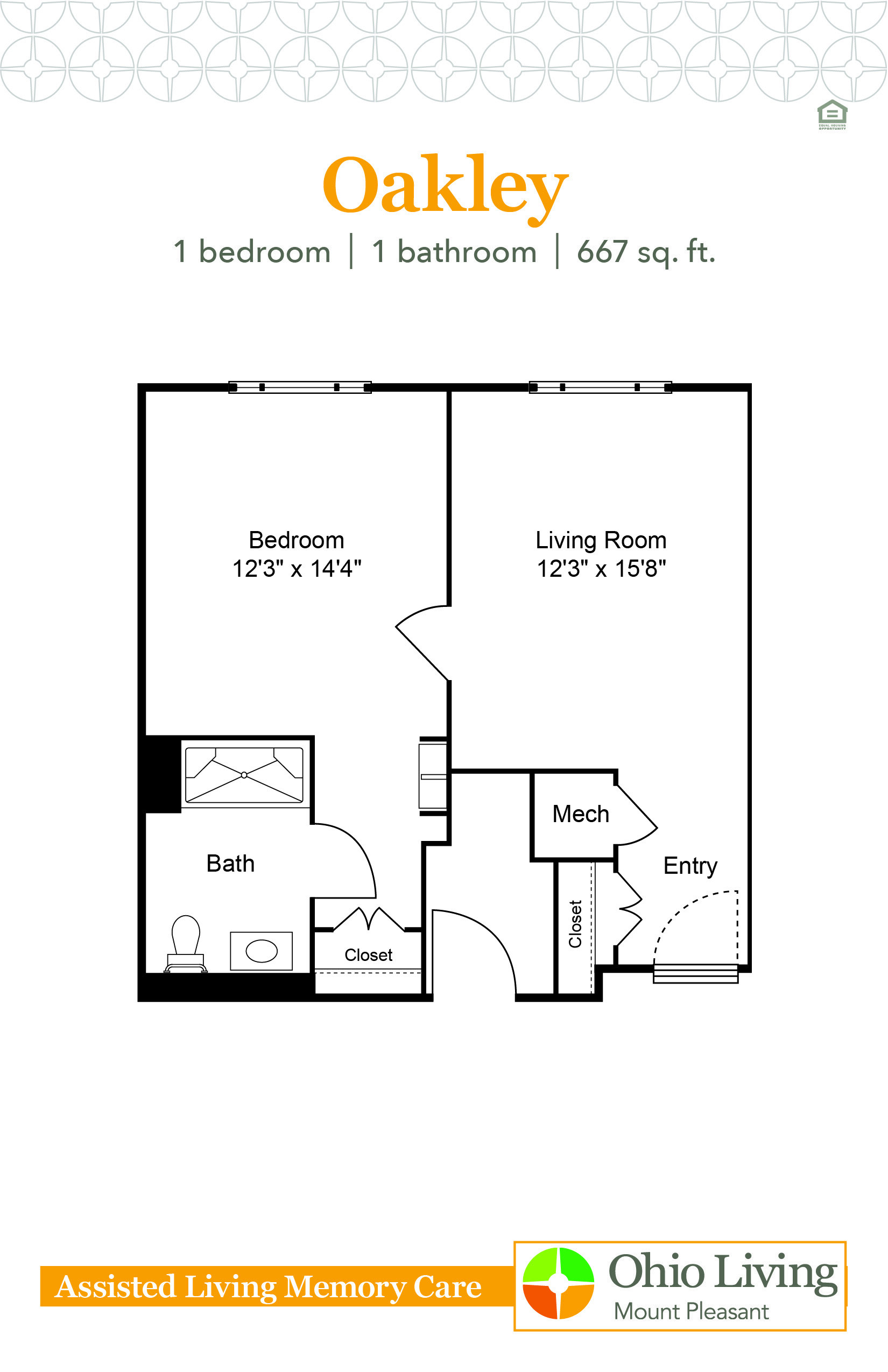 OLMP Assisted Living Memory Care Floor Plan Oakley