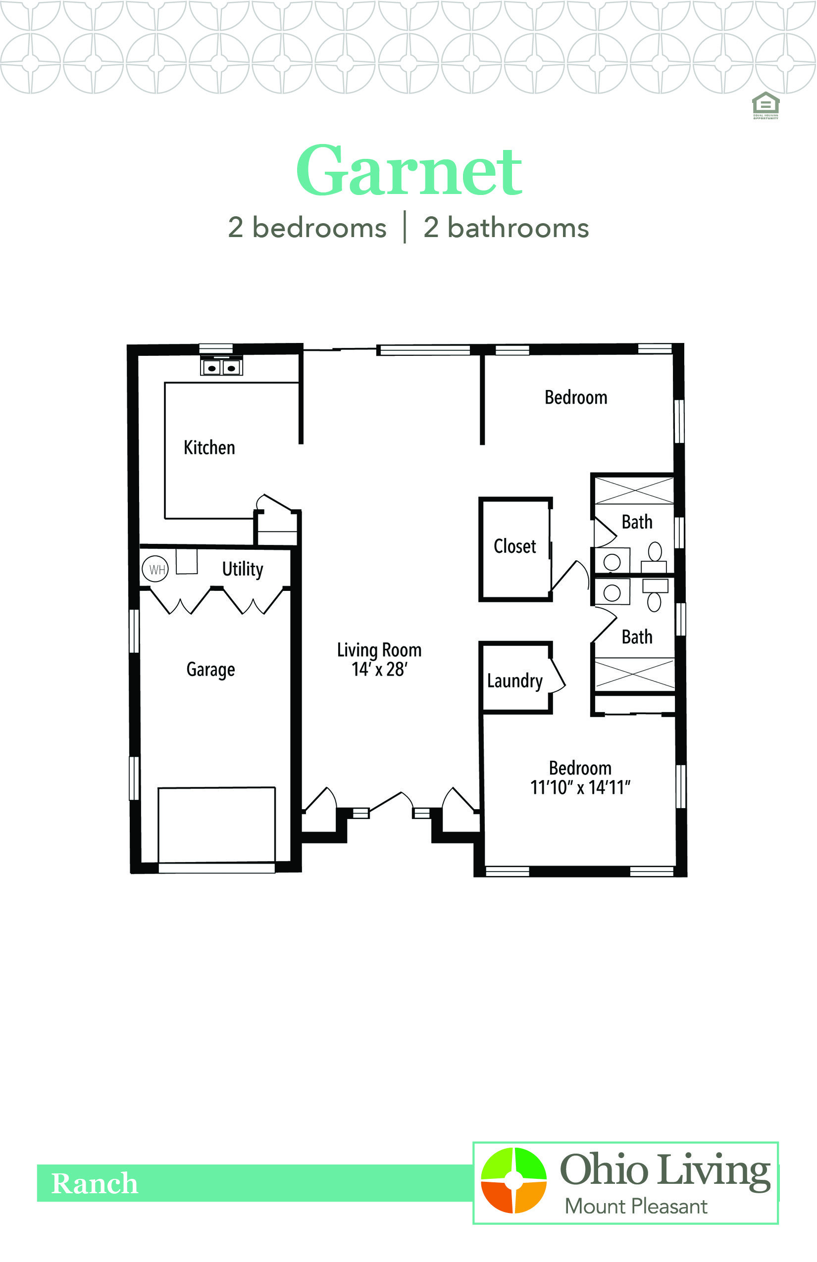 OLMP Ranch Floor Plan Garnet