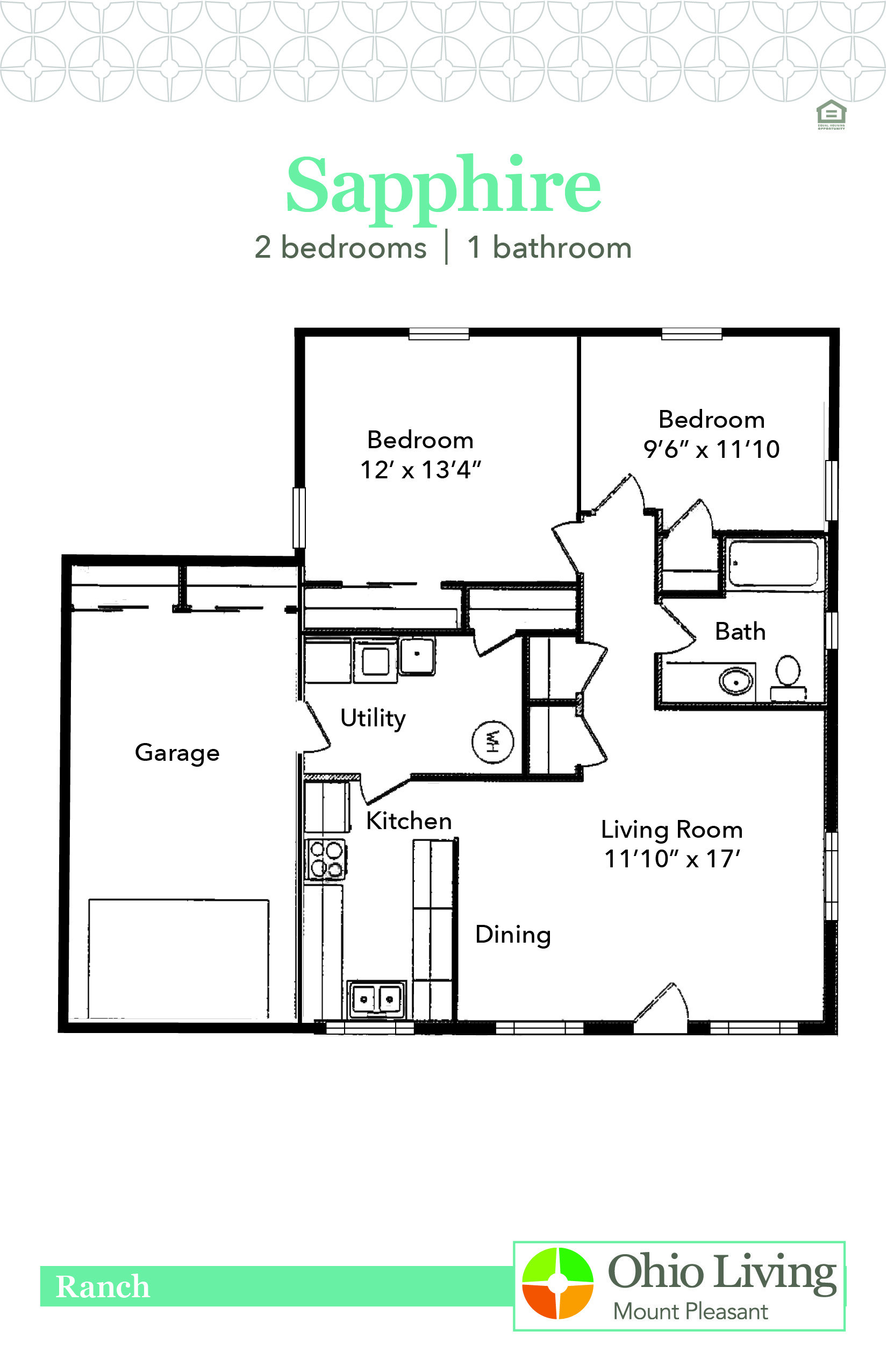 OLMP Ranch Floor Plan Sapphire