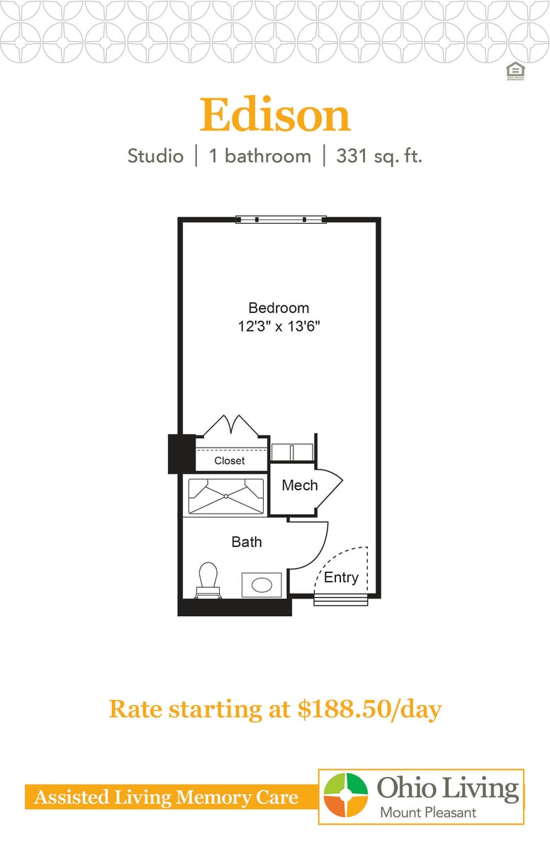 OLMP Assisted Living Memory Care Floor Plans with Price Edison