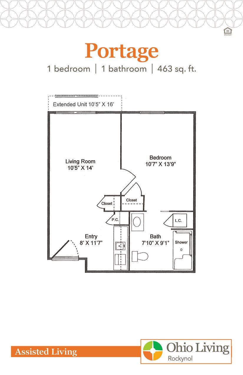 OLRN Assisted Living Floor Plan Portage