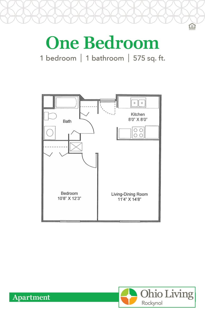 OLRN Independent Living Floor Plan 1BR