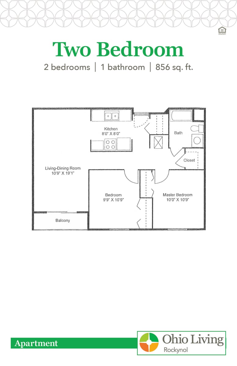OLRN Independent Living Floor Plan 2BR