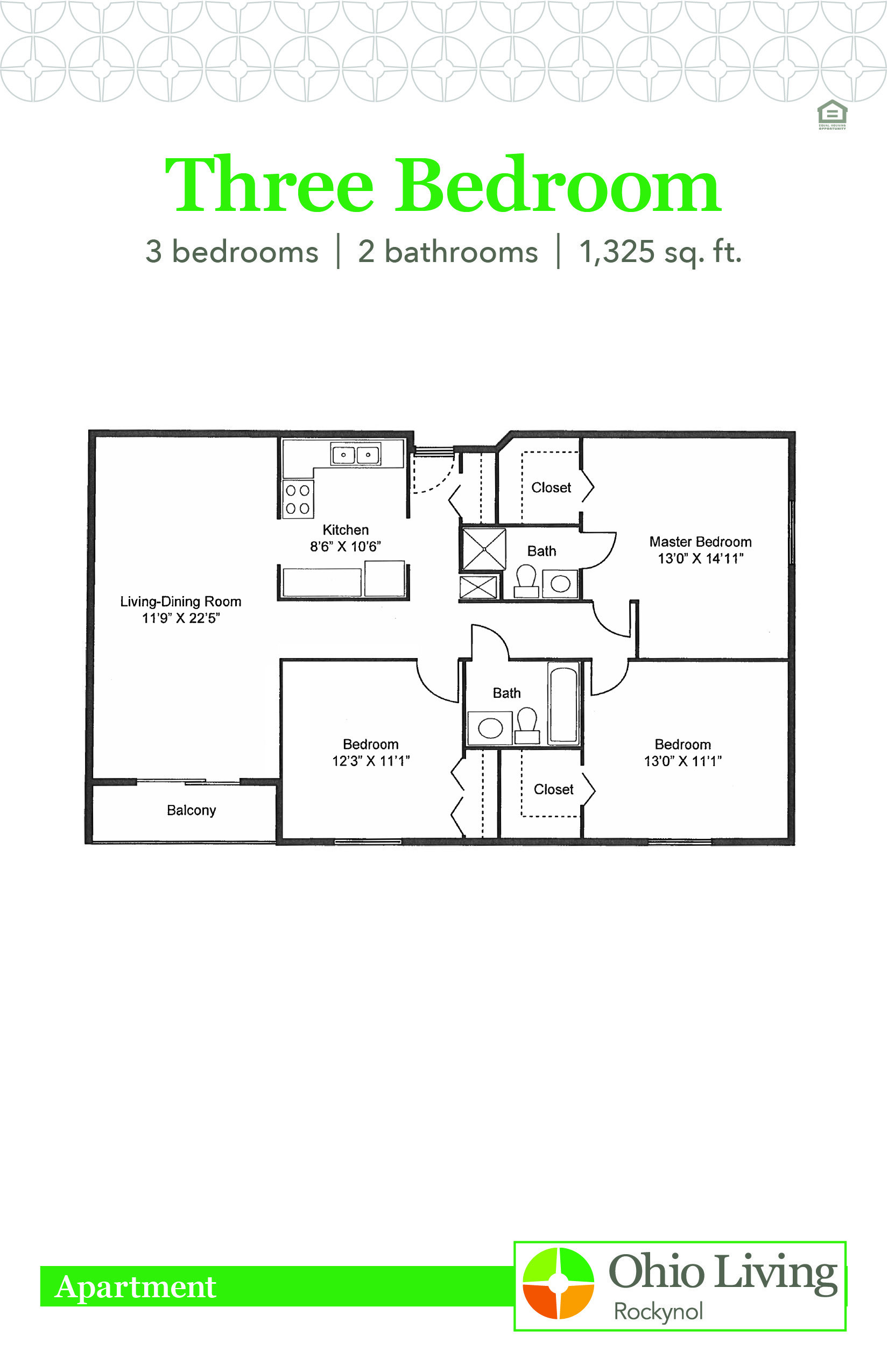 OLRN Independent Living Floor Plan 3BR