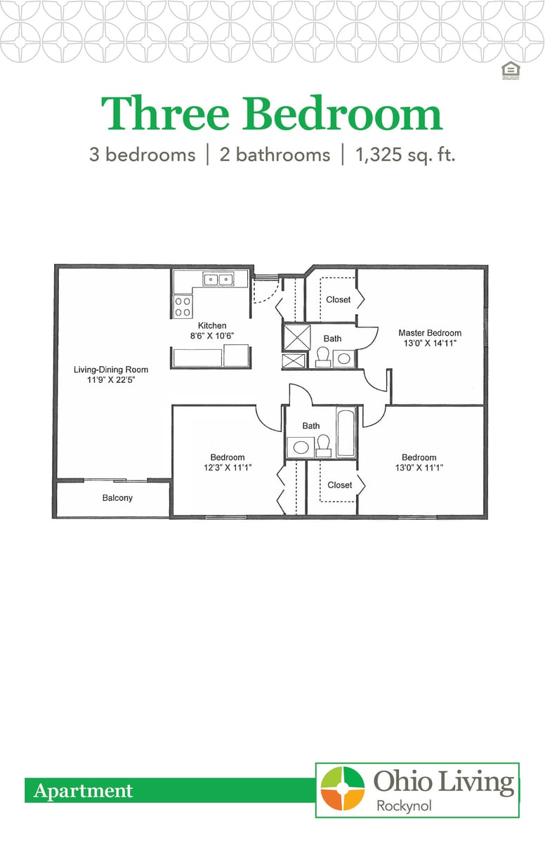 OLRN Independent Living Floor Plan 3BR