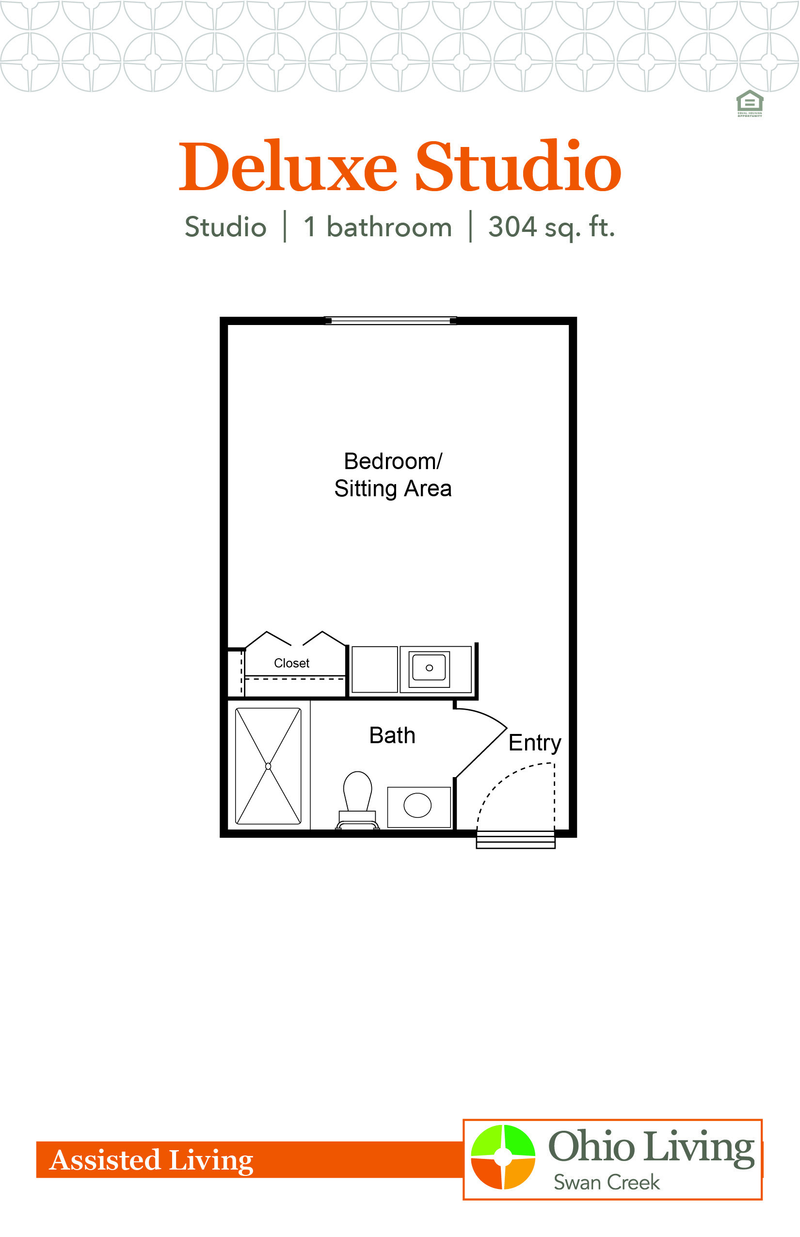 OLSC AL Floor Plan Deluxe Studio