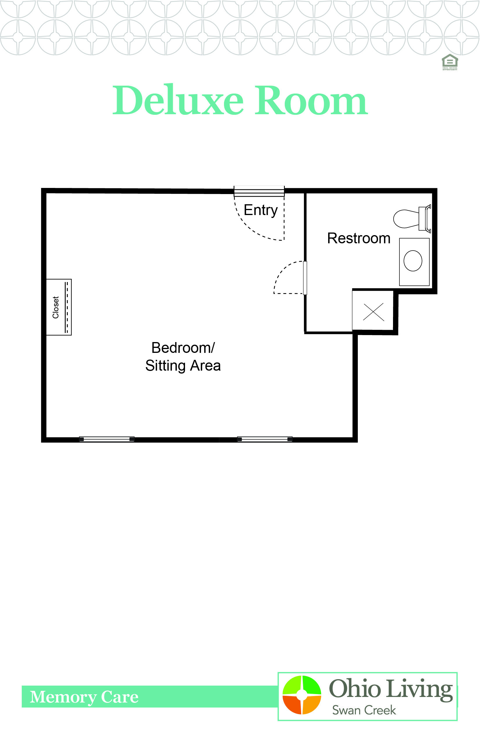 OLSC AL Memory Care Floor Plan Deluxe Room
