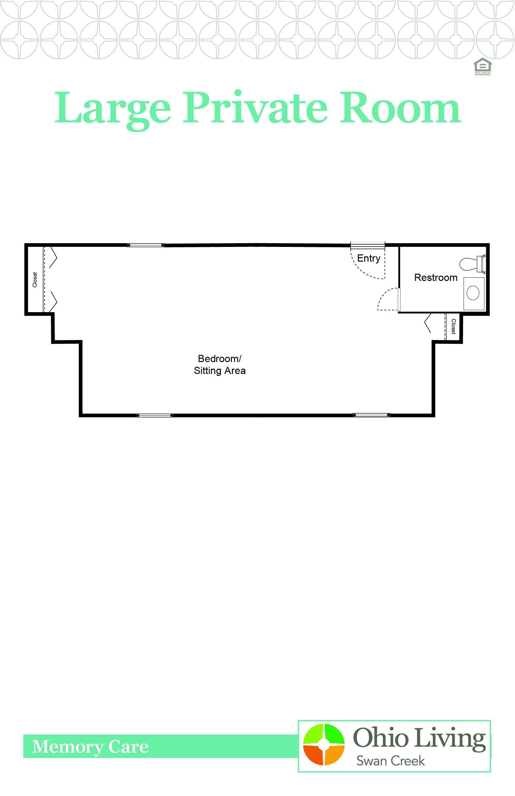 OLSC AL Memory Care Floor Plan Large Private Room
