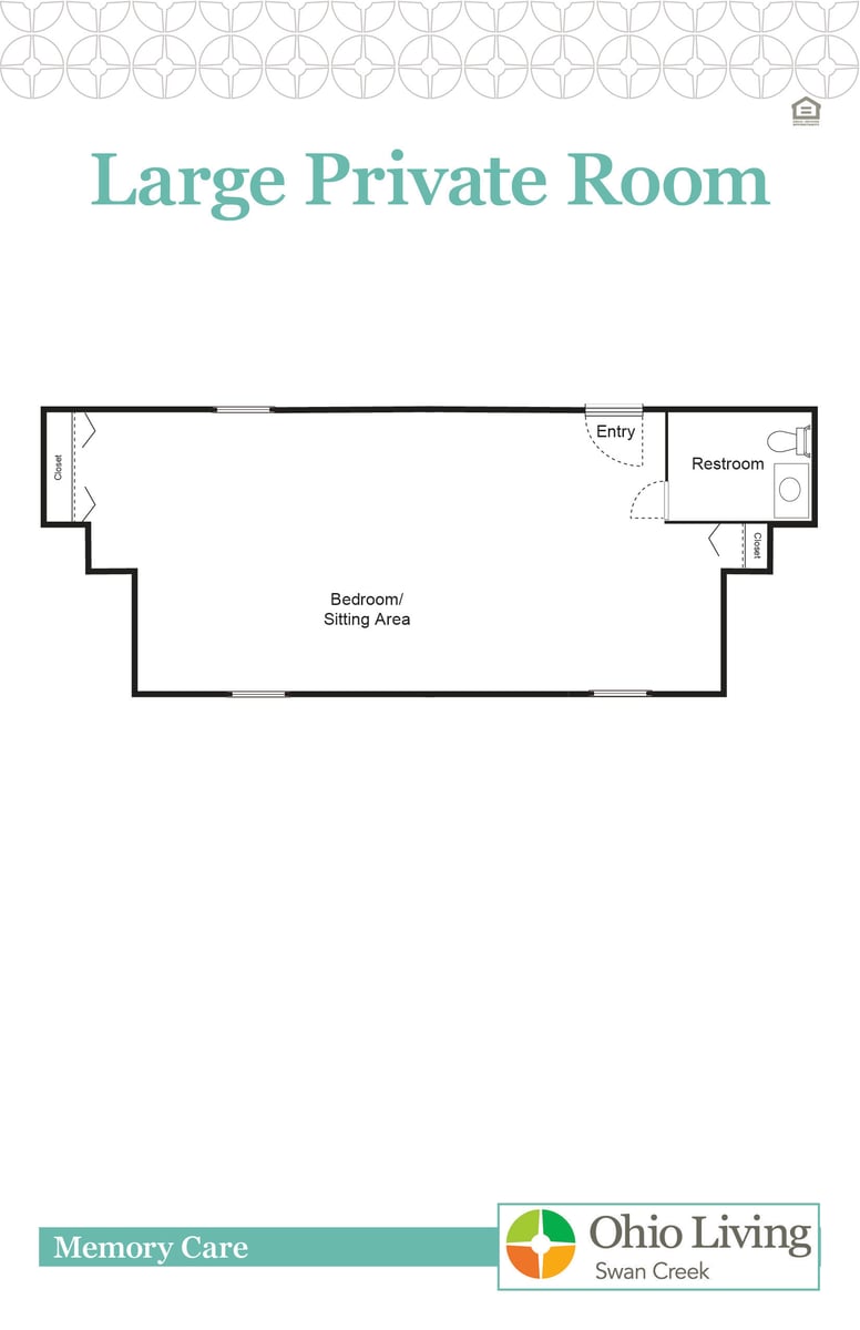 OLSC AL Memory Care Floor Plan Large Private Room