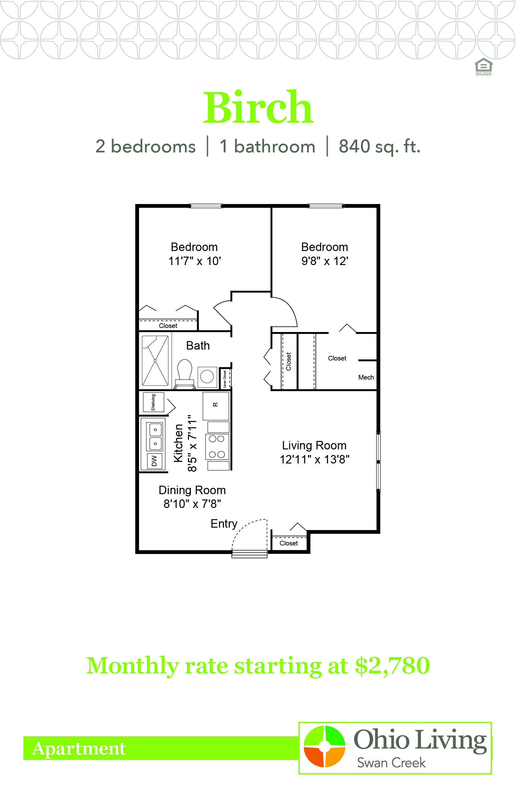 OLSC Apt Floor Plans with Price Birch