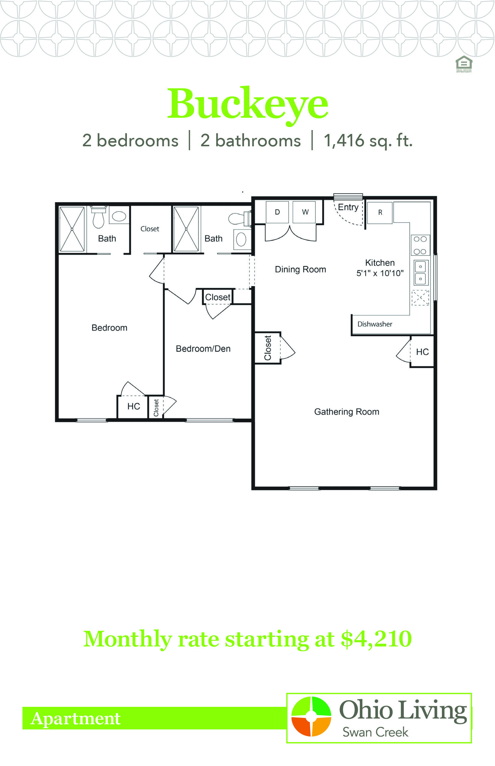 OLSC Apt Floor Plans with Price Buckeye