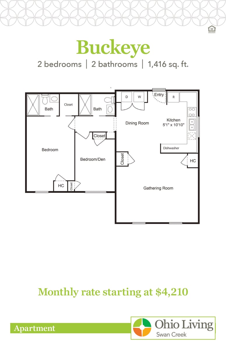 OLSC Apt Floor Plans with Price Buckeye