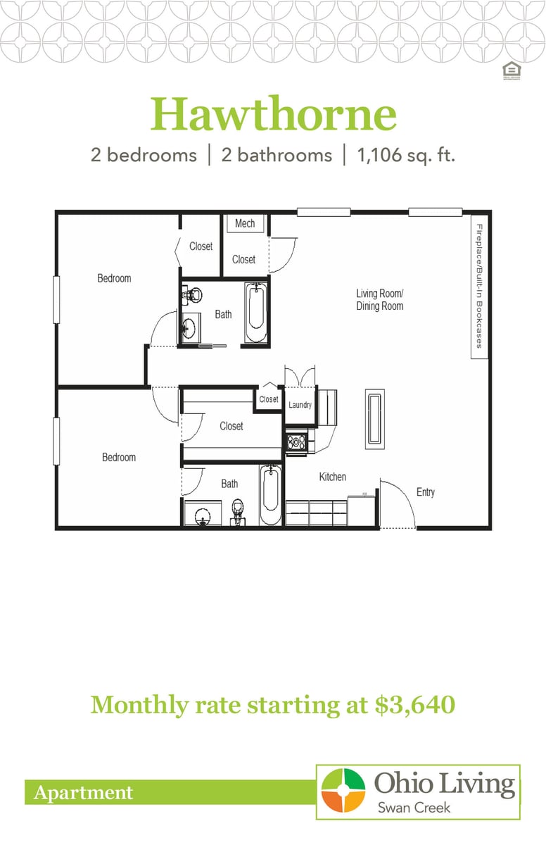 OLSC Apt Floor Plans with Price Hawthorne