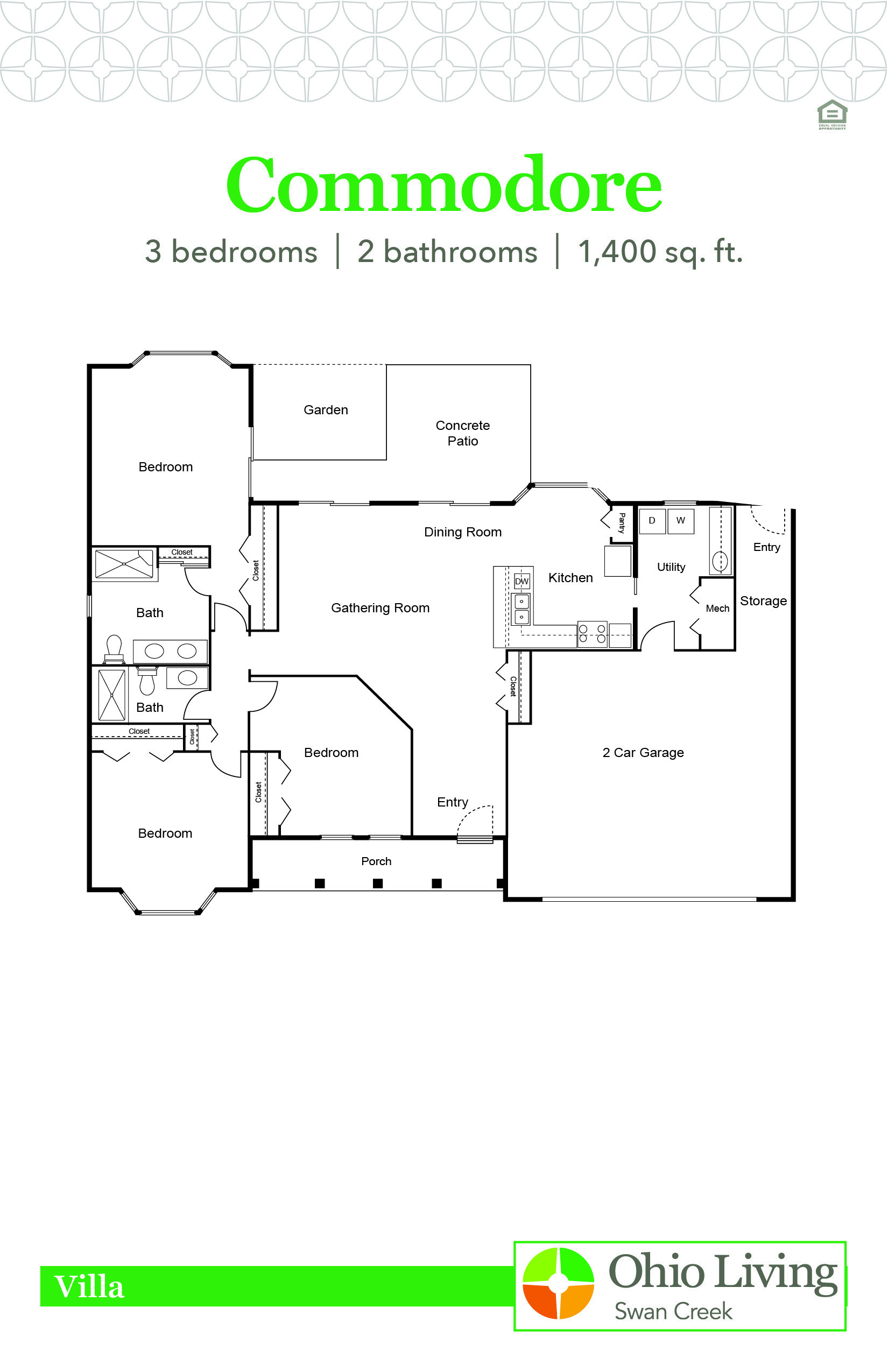 OLSC Villa Floor Plan Commodore
