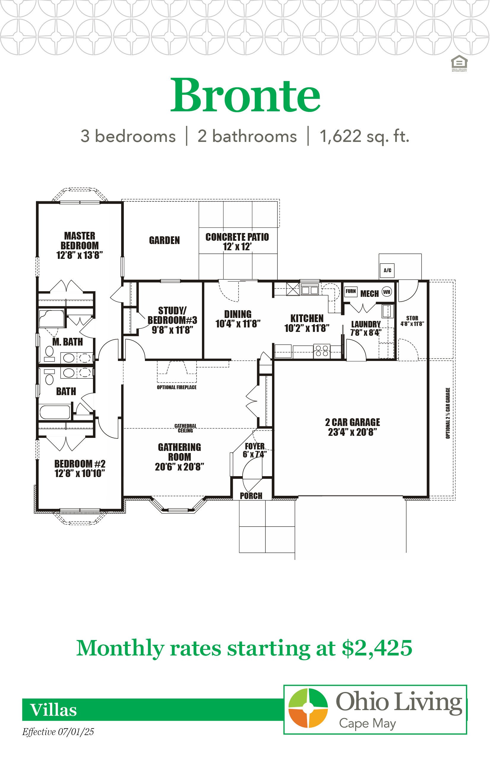 OLCM Villa Floor Plans with Price Bronte