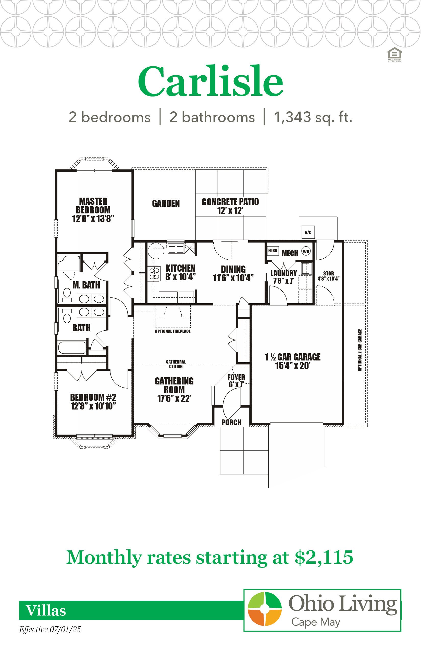 OLCM Villa Floor Plans with Price Carlisle