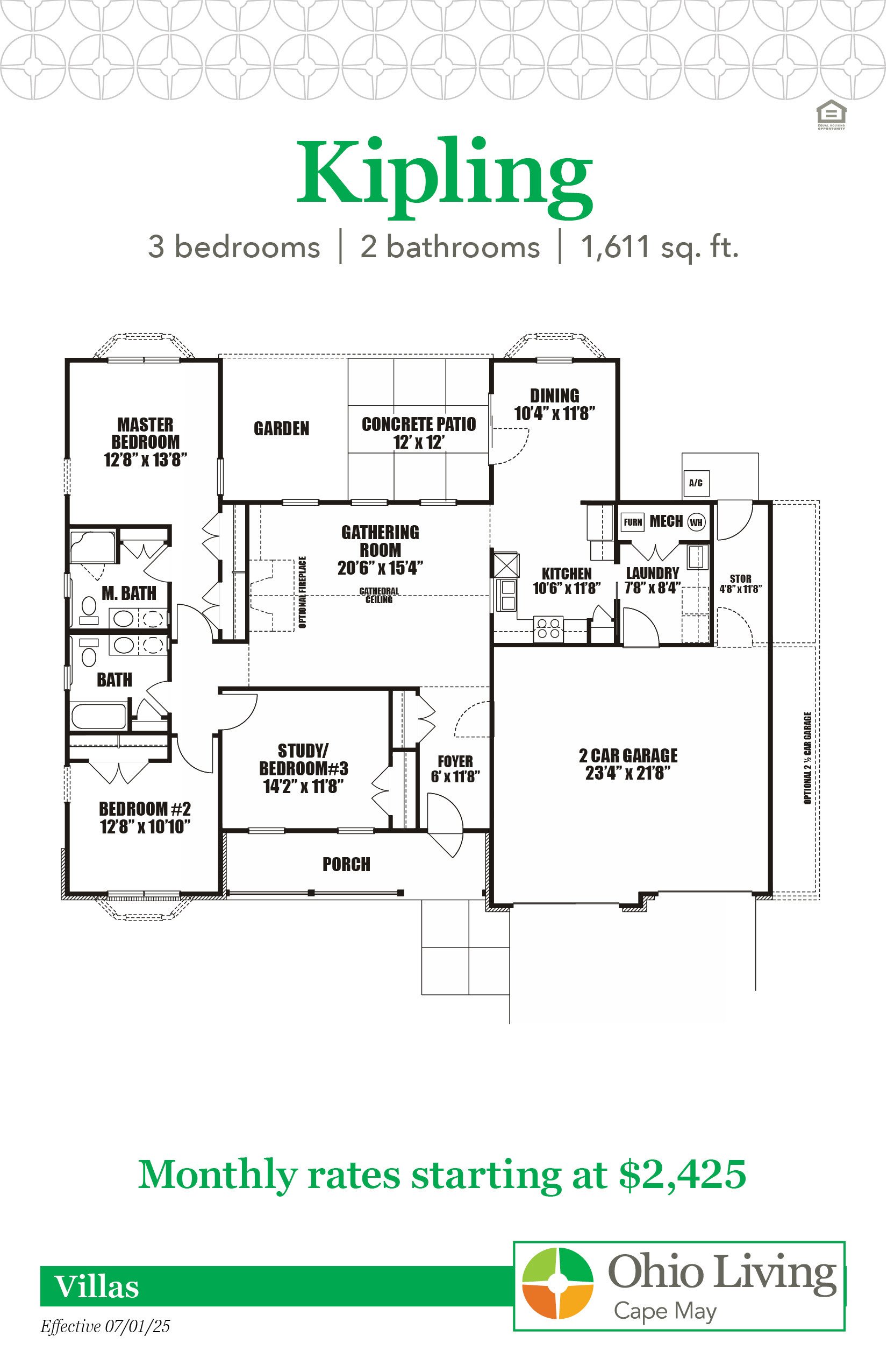 OLCM Villa Floor Plans with Price Kipling