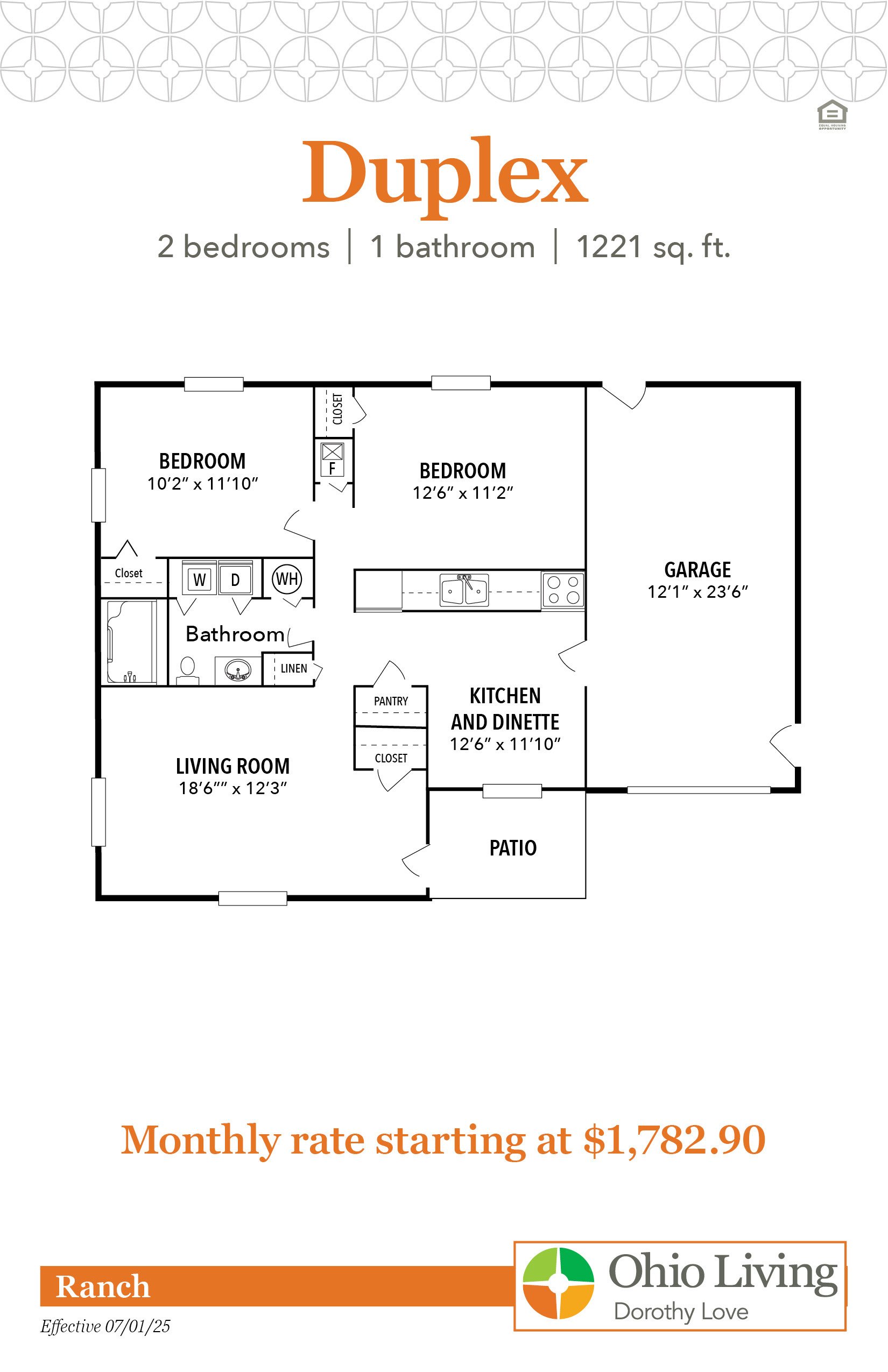 OLDL Ranch Floor Plans with Price Duplex